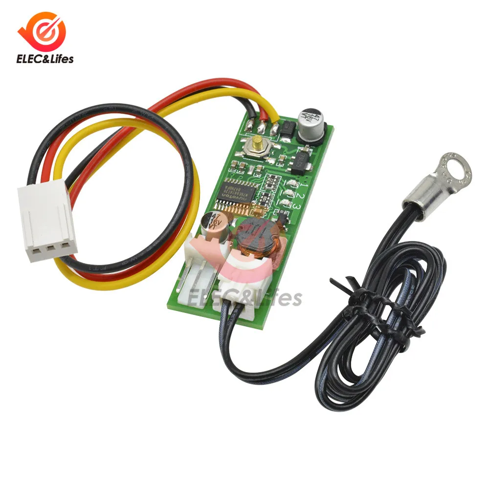 DC Motor Speed Controller DC 12V 2-3 Wire Temperature Control Denoised Speed Controller Governor Regulator with Probe ON/OFF for Computer PC Fan/alarm