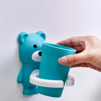 

Cartoon Creative Children Suction Cup Toothpaste Toothbrush Storage Holder Baby Nursing Bathroom Sets Organizer Wash Gargle Suit