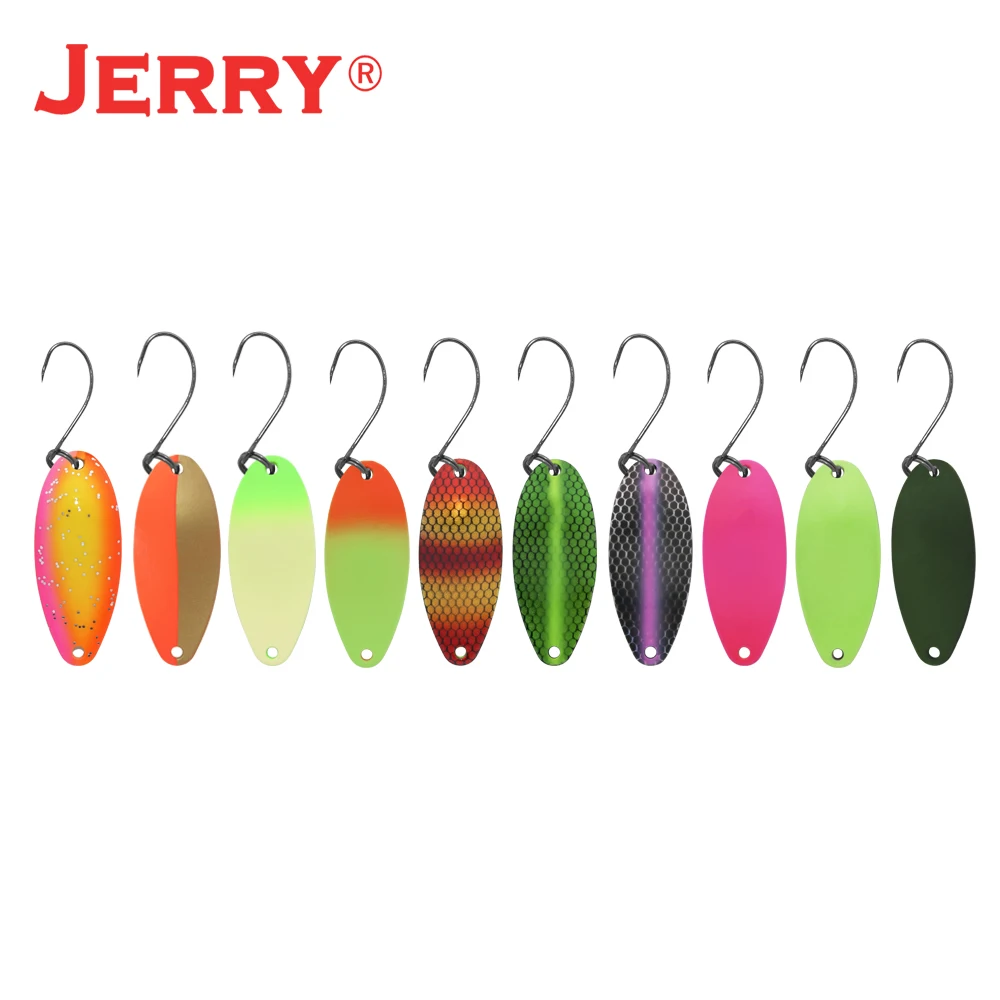 

Jerry micro trout spoons kit fishing lures set combo assortment metal bait glitters spinner tackle box pesca