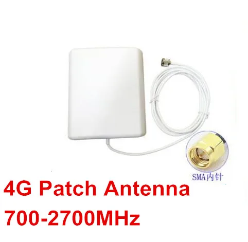 

4G indoor patch antenna 14dBi LTE SMA panel antenna 700-2700MHz 4G indoor signal high gain antenna