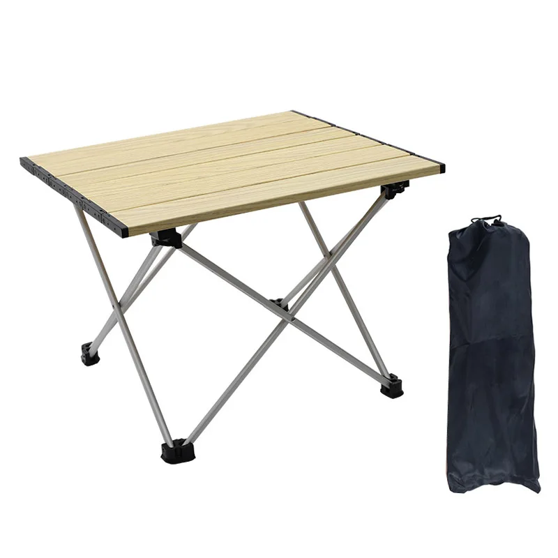 

Outdoor Camping Folding table Wood grain Ultra-light aluminum alloy desk Picnic Barbecue Self-driving Travel Table