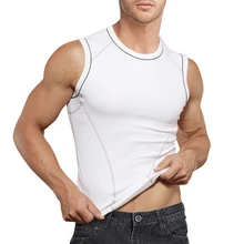 Мужская хлопковая майка, Мужская сетчатая майка, плотная майка для фитнеса, Мужская модная рубашка без рукавов, дышащие размер плюс 5XL 6XL жилет 5242