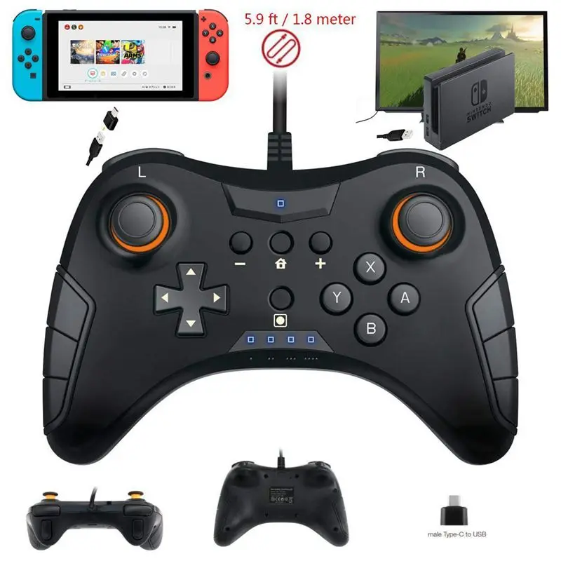 Контроллер USB проводной джойстик для игрового джойстика для nintendo переключатель/Паровая/ПК(Windows XP/7/8/10), PS3, Android