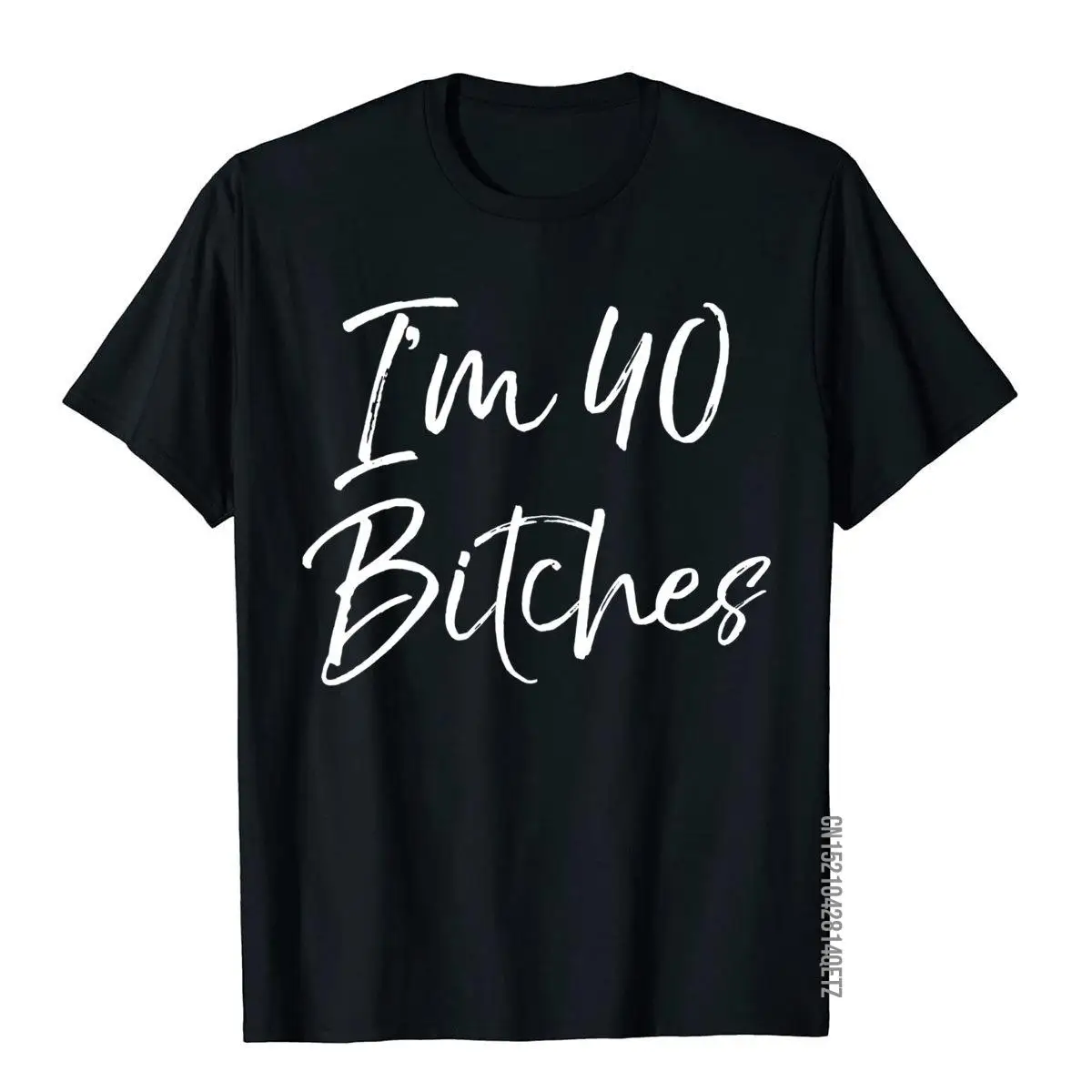Funny 40th Birthday Gift for Women Girls Cute I'm 40 Bitches Pullover Hoodie__B12637black