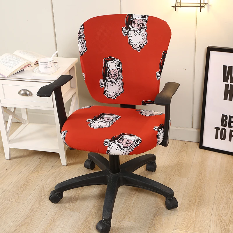 Рождественские декоративные эластичные чехлы для стульев из спандекса, противогрязные Чехлы для компьютерного кресла, сменные Чехлы для офисных стульев - Цвет: Santa Claus