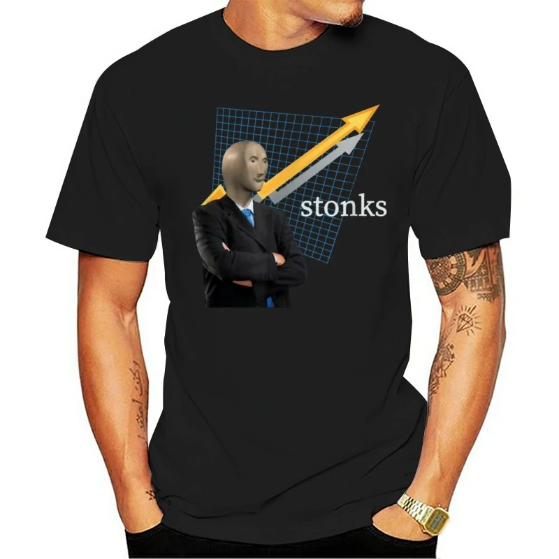 

Stonks Meme Man Funny Stock Trader Stock Market Funny Black T-Shirt S-6Xl M Xl 2Xl 36Xl Tee Shirt