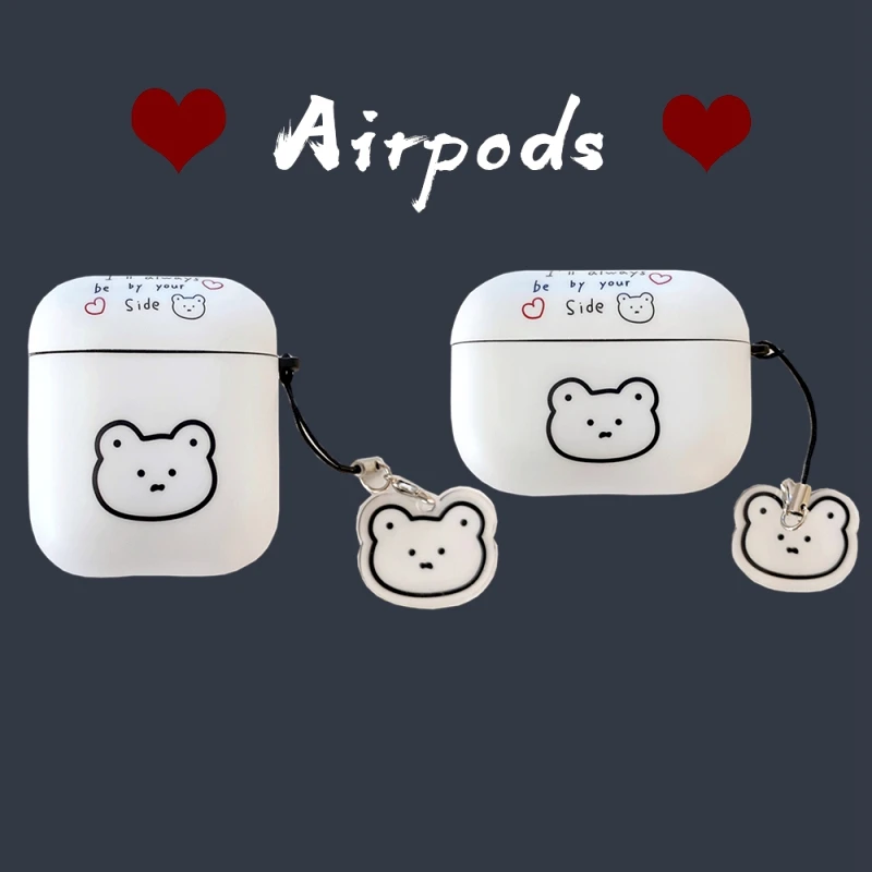 Чехол для наушников с милым мультяшным медведем чехол AirPods pro защитой от ударов