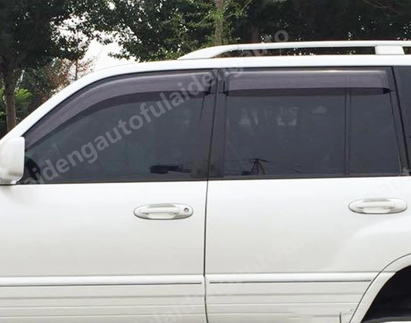 4 шт. для Lexus LX470 1998-2007 оргстекло боковое стекло дефлекторы козырьки вентиляционные тени защита от дождя двери козырек автомобильные аксессуары