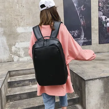 

Women's backpack student bag boy and girl student couple schoolbag PU leather backpack computer bag travel bag