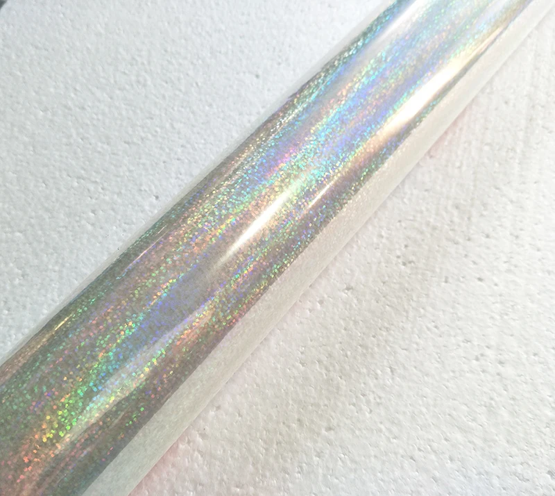 21cmx120m Holographic foil transparent Crystal point pattern stamping foil hot press on paper or plastic transfer film