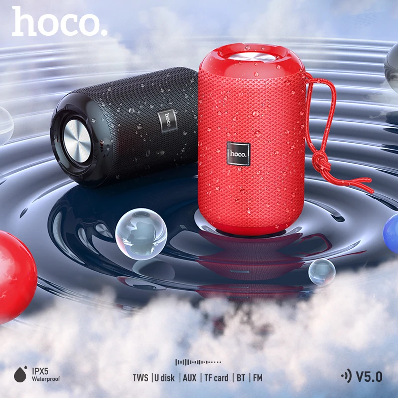 HOCO Sport-Altavoz Bluetooth portátil para iPhone y Samsung, reproductor de Audio inalámbrico para teléfono, ordenador y coche, con TF, para exteriores