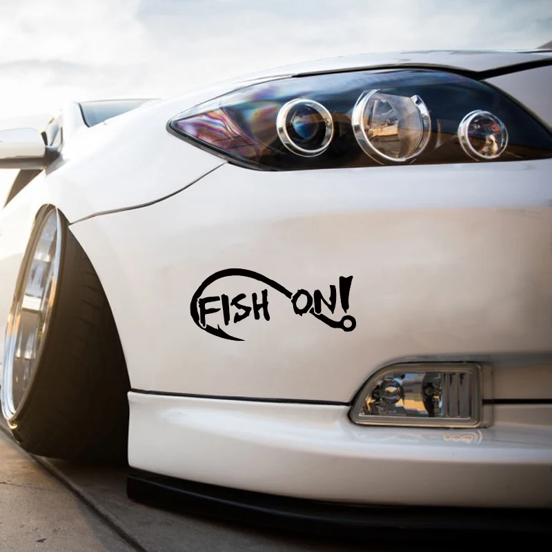 

Fishing Enthusiast Hook Fish on Car Stickers for Motorhome RV Motorcycles Laptop Car Styling Waterproof Vinyl Decal 10 Colors