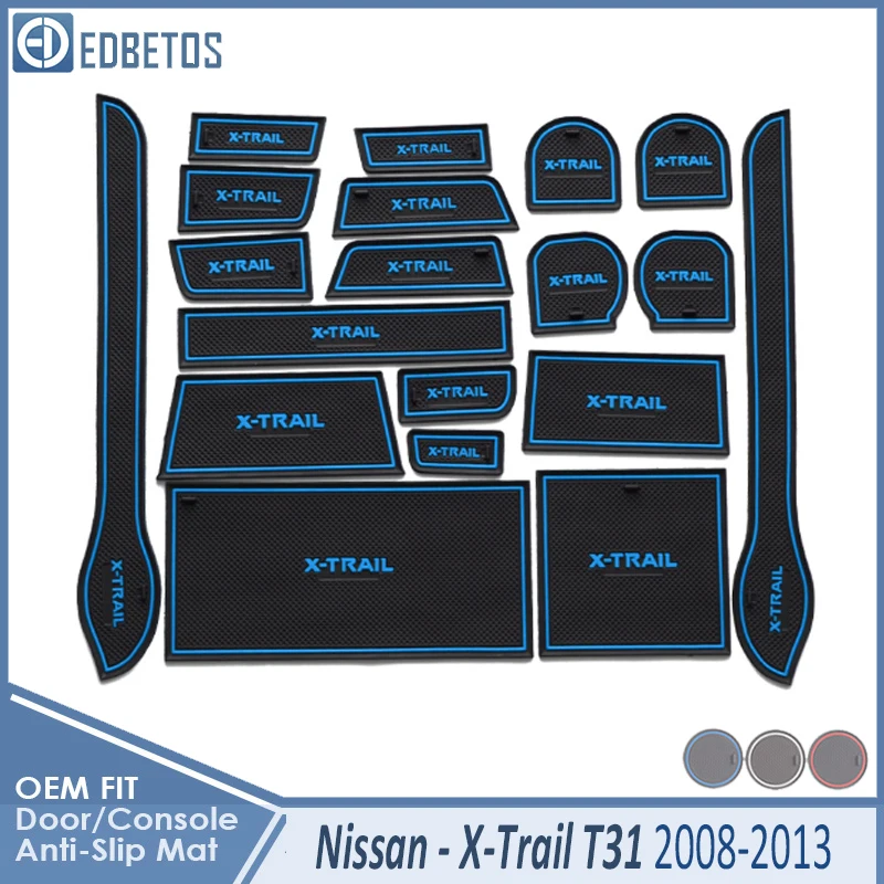 Противогрязный коврик для Nissan X-Trail T31 2008-2013 X Trail XTrail аксессуары для двери паз ворота слот подставка Противоскользящий коврик для автомобиля