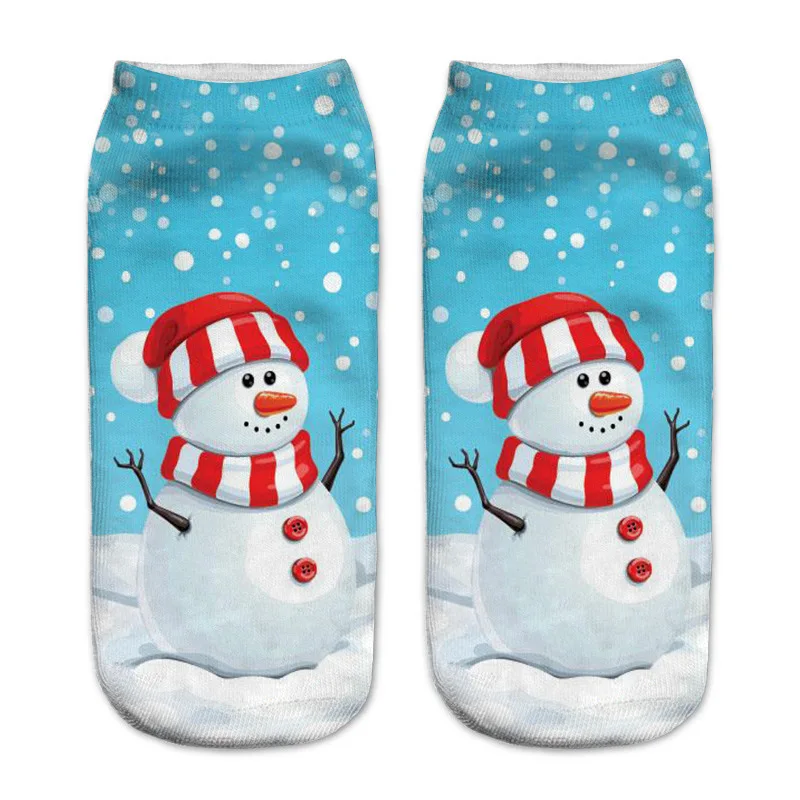 1 Pair Xmas Women's Socks Casual Winter Christmas Socks Animal Cartoon Pattern Sock Cotton Keep Warm Female Sock Christmas Gifts