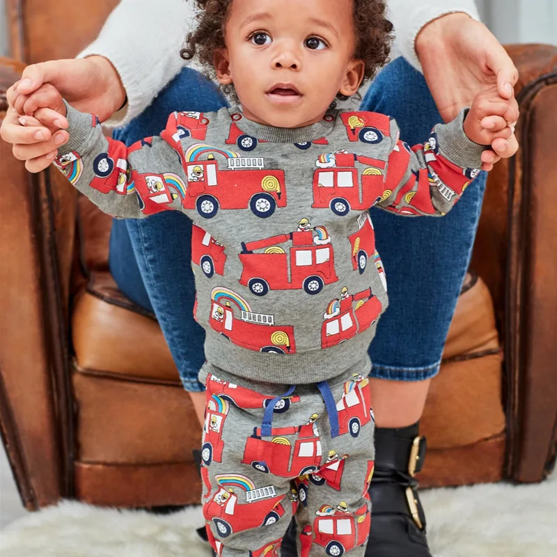 

Baby Boys Cartoon Clothing Sets Children Winter Clothes Cute Cars Printed Warm Cotton Sweatsets for Baby Boys Girls Kids Clothes