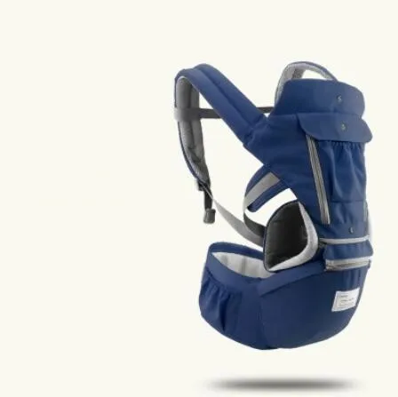 AIEBAO эргономичный слинг для младенцев детский Хипсит слинг передняя сторона кенгуру Слинги для младенцев для путешествий для детей 0-18 месяцев - Цвет: Dark Blue
