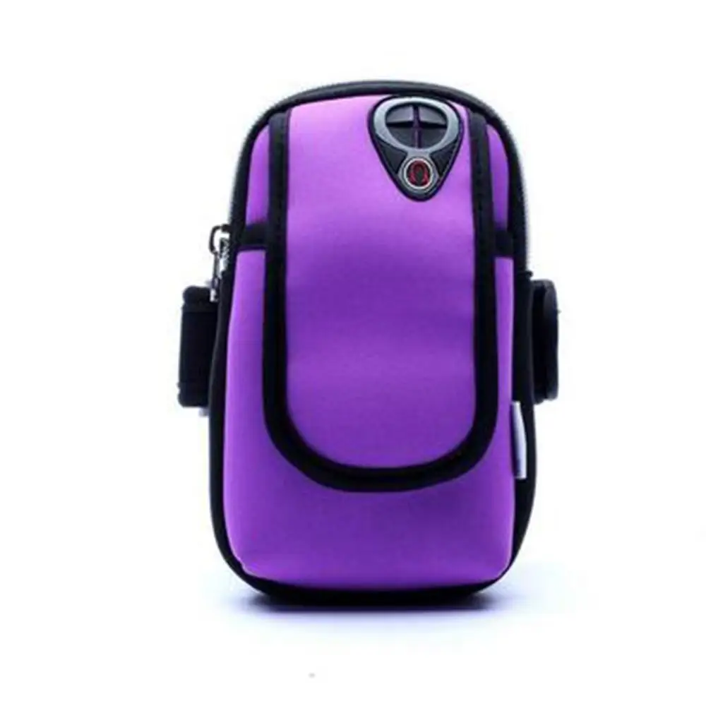 purple Спортивная нарукавная Сумка для бега, чехол, нарукавная повязка для бега, Универсальный водонепроницаемый спортивный держатель для мобильного телефона, спортивная сумка на руку, посылка B - Цвет: purple