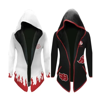

Anime NARUTO Akatsuki Cosplay Costumes Uchiha Itachi Trench Jumpsuits Cloak Hooded Thicken Cardigan Sweater Hoodies Coats