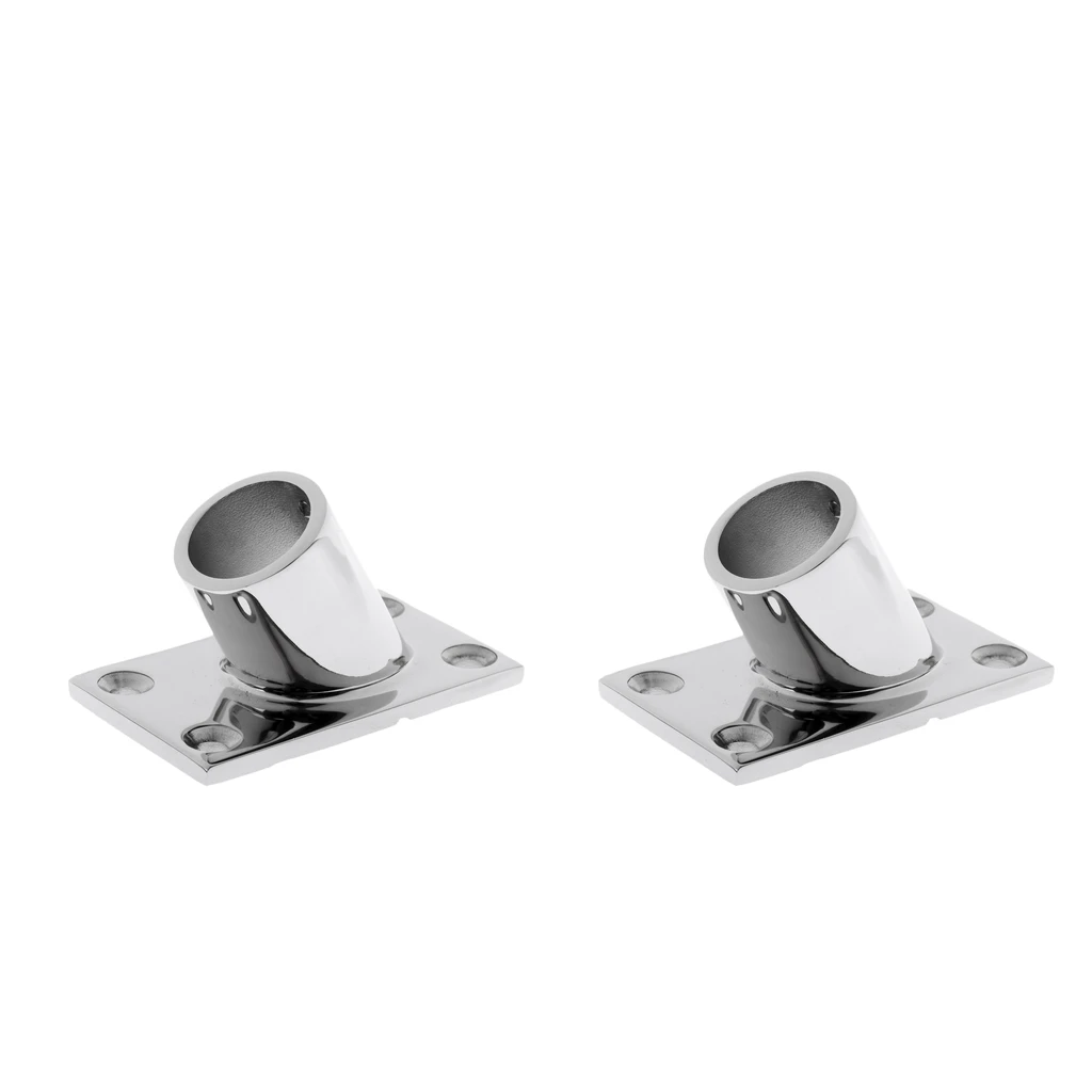 2xHand рельсовый фитинг 60 градусов 1-дюймовыечистые этикетки пробки+ 7/8 ''квадратным основанием прочный Нержавеющая сталь