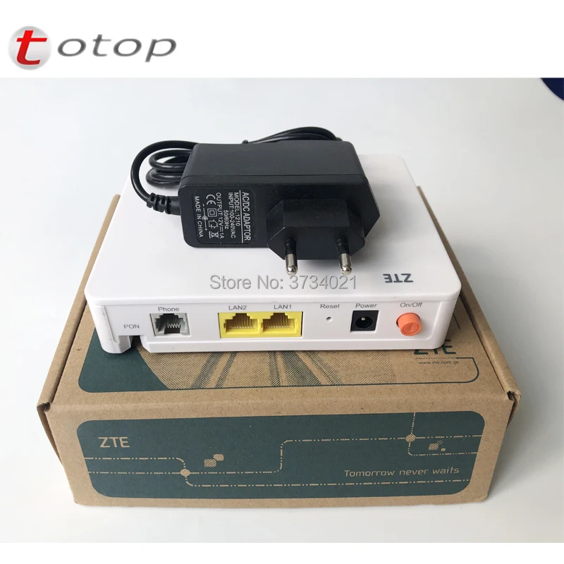 100% Новая Оптическая сеть ZTE ZXHN F612 GPON ONU с 2 портами ethernet и 1 голосовым портом версия