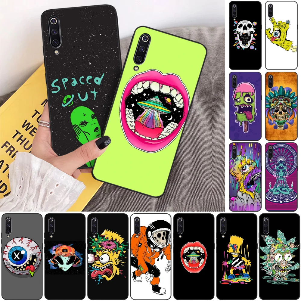 Viviana Trippy Tie Dye Peace Alien силиконовый шикарный милый чехол для телефона Xiaomi 8 9 se 5X Redmi 6pro