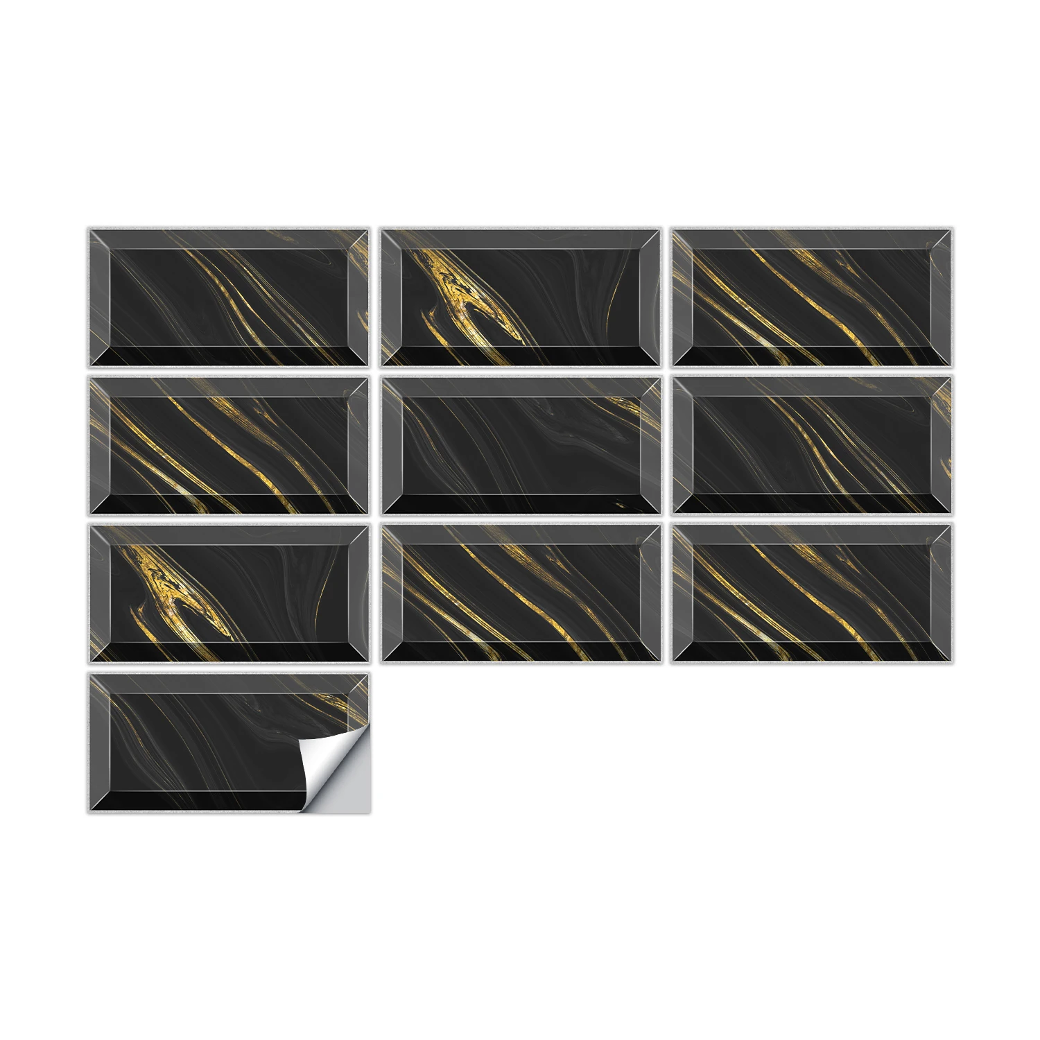 RE-COVERTILES - Adesivi Piastrelle Cucina Bagno Mattonelle adesive in PVC Impermeabili Antigraffio Stickers Decorazione Parete Cementine Peel and Stick - Modello 24 Pz 10x10 cm PS00032 Made in Italy