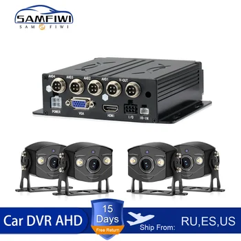 

4 Channel Car Dvr 4ch MDVR Mobile Video Recorder Vehicle Dvr Car Security Camera System Video Register Automobile DVR Camara Kit