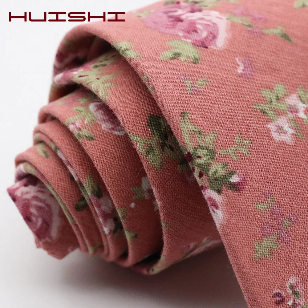 HUISHI классический мужской цветочный галстук ручной работы хлопок бабочка Карманный платок галстук для мужчин 6 см узкий цветочный галстук свадебный подарок