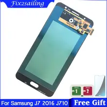 Супер AMOLED ЖК-дисплей для samsung Galaxy J710 SM-J710FN/DS J7 J710M J710H ЖК-дисплей+ кодирующий преобразователь сенсорного экрана в сборе