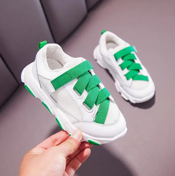 Kids Sneaker Winter Spring Children's Shoes Male Female Boys Girls Baby Shoes Soft Bottom Shoes Sports Sneakers Air - Цвет: Зеленый