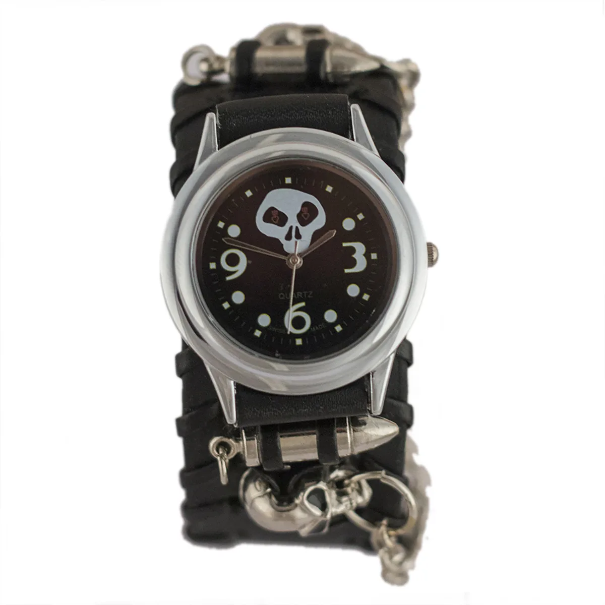 

Punk Skull Eyes Bracelets Belt Watch