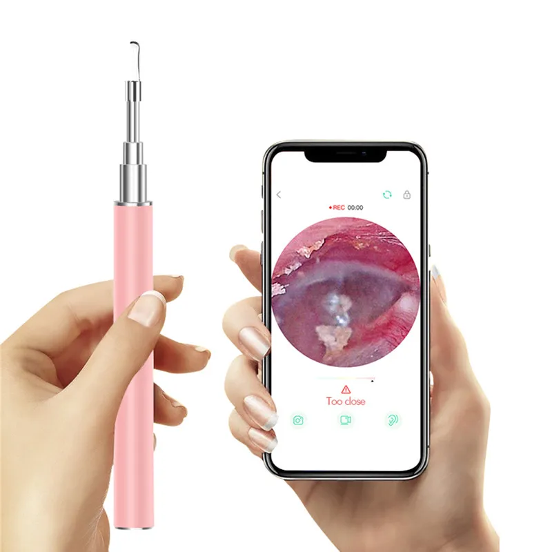 

New In Ears Cleaning Endoscopes Spoon Mini Cameras Ear Picker Ear Wax Removal Visual Ears Mouth Nose Otoscope Support Android PC