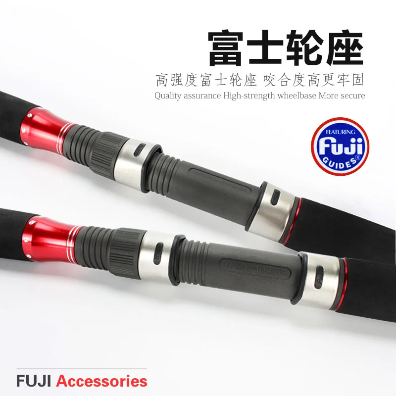 Leaddeers Япония Полный Fuji части карбоновая выскакивающая Удочка затонувшая лодка электрическая Тяговая нижняя лодка удочка жесткая XH 1,8 м 2,1 М 2,4 М 2,7 м