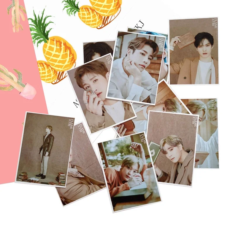 Новый альбом KPOP ASTRO 16 шт./компл. карты для фотографий с синим пламенем липкие