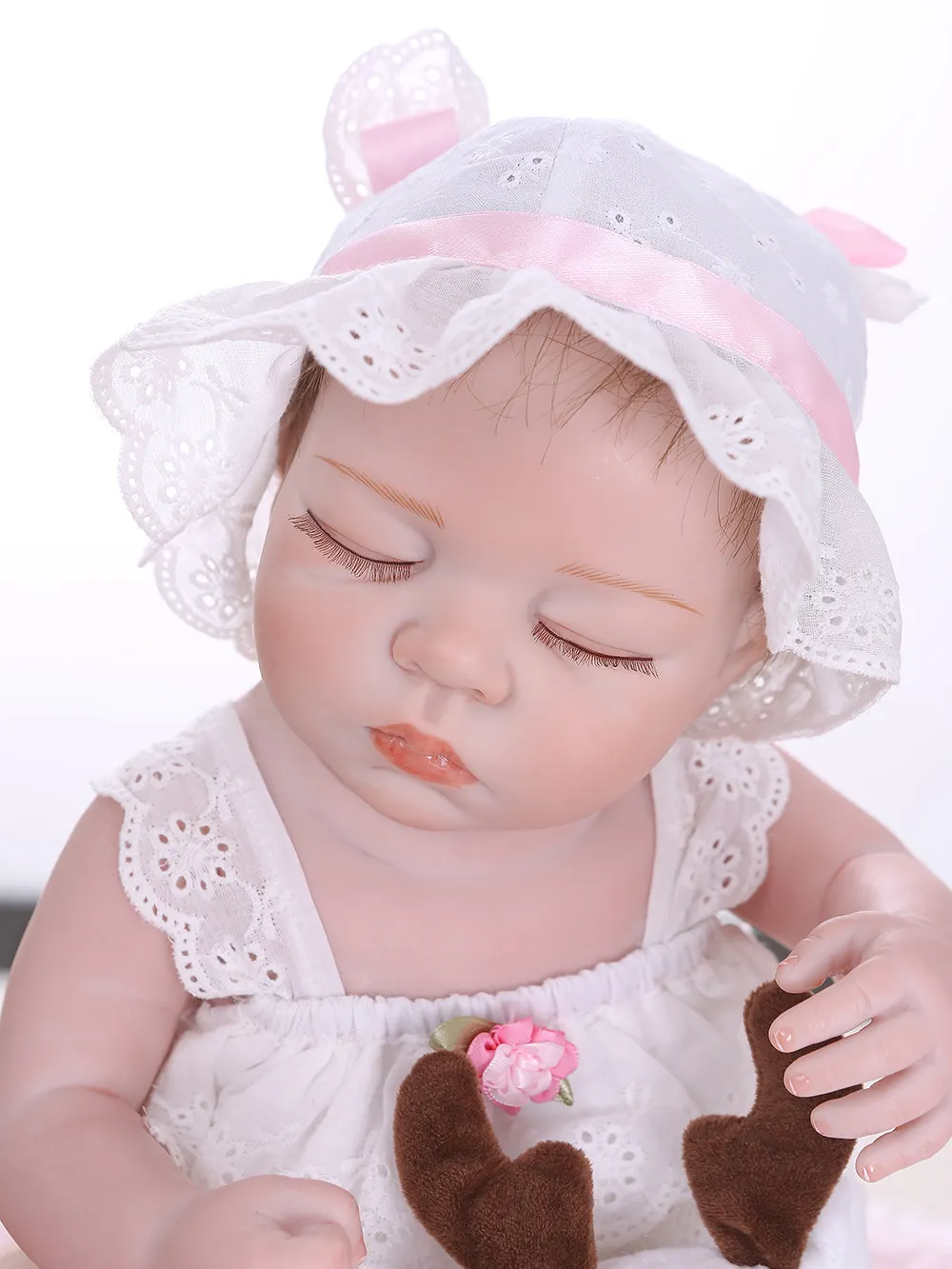 NPK 49 см силиконовая кукла-реборн для всего тела девочка bebe reborn ручная краска красная кожа укоренившиеся волосы Водонепроницаемая игрушка для ванны