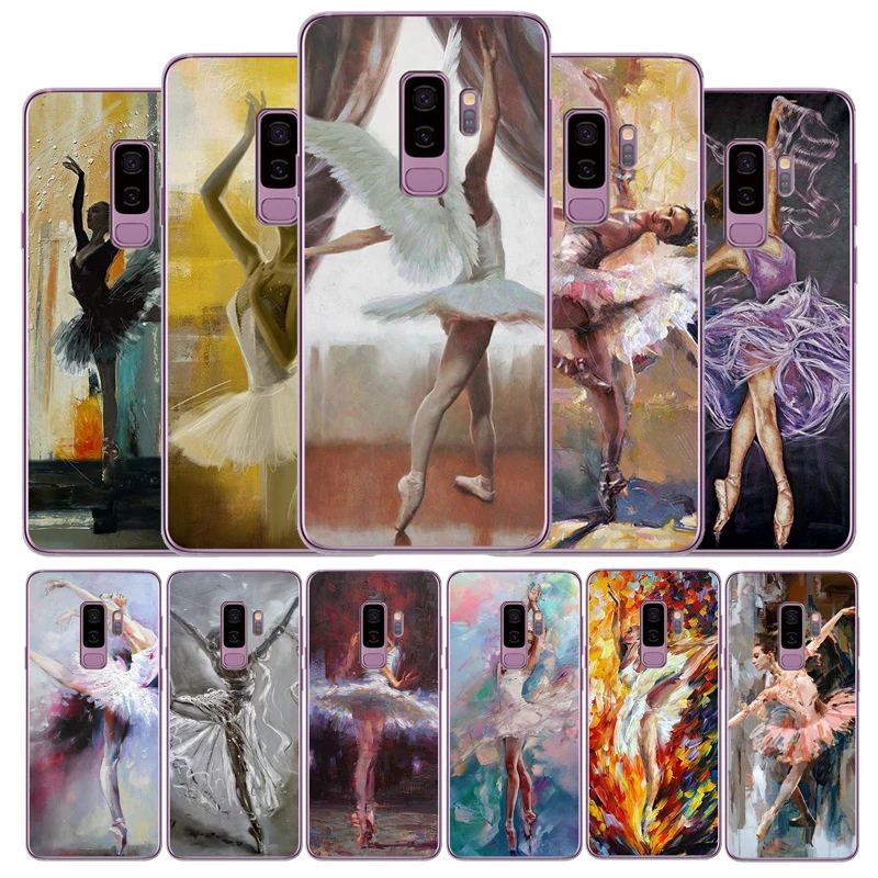 Балерина масляная живопись ТПУ Мягкий силиконовый чехол для телефона Samsung Galaxy S6 S7
