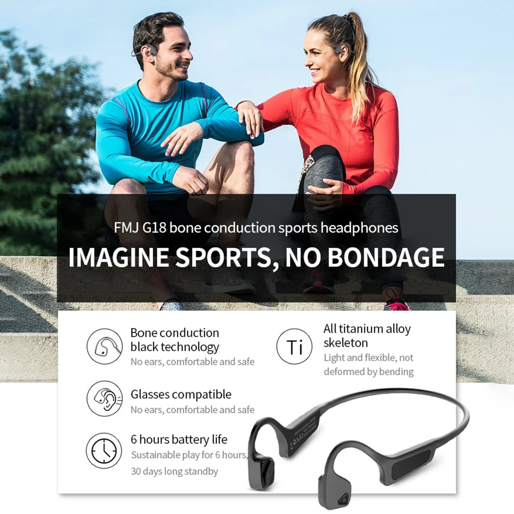Bone Conduction Bluetooth 5.0 Headphone Sport Portable Waterproof Headset Wireless Earphone With Mic for iphone Xiaomi Samsung