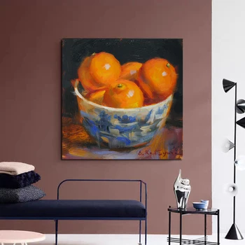 

Elena Katsyura Oil Painting Oranges In A Bowl Canvas Painting Room Decoration Frame Wall Art Paint Pictures For Home Decoration