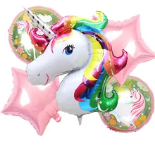 

Large Unicorn Foil Balloon Set Helium Balloon Home Combination Event Happy Birthday Party Decoration Kids Baby Shower Balls