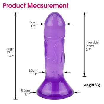 Erotic Soft Silicone Jelly Dildo for Women Realistic Small Penis Anal Plug Dick Suction Cup Strapon Adult  Sex Toys for Woman 2
