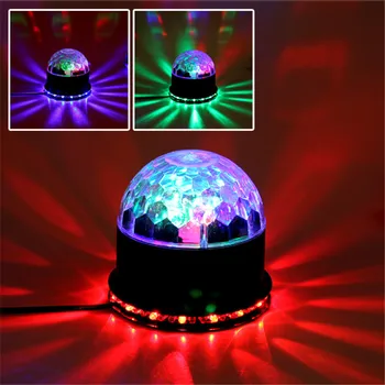 

lights LED flying saucer little decorative crystal magic ball light 6 color colorful light acoustic magic ball lamp