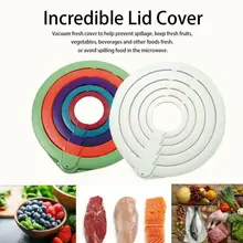 5PCS Vacuum Fresh Cover Tapas Silicona Ajustable Lid Cover food Preservation Cover Fresh Bowl Tapas De Silicona Para Alimentos