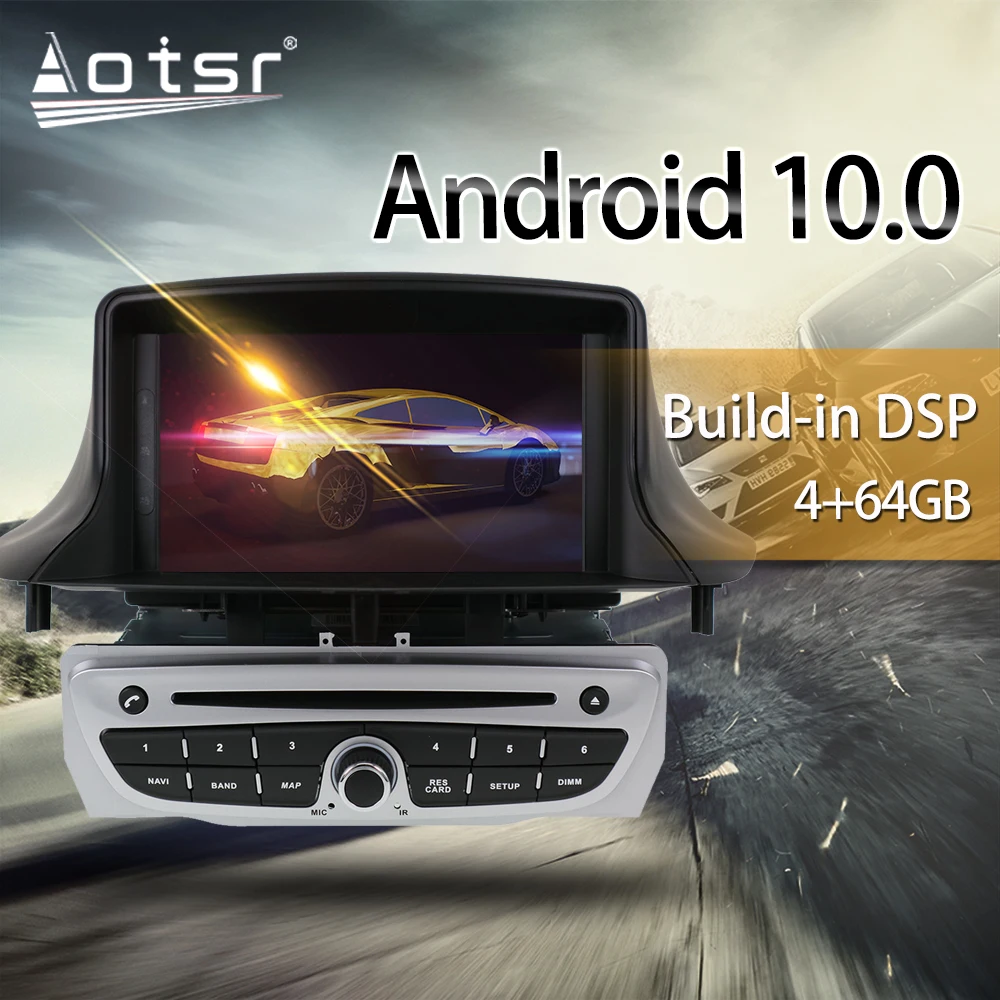 For Renault Megane 3 Fluence 2009-2015 Car Multimedia Radio Player Stereo Android 10 DSP 7