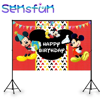 

Sxy425 Photography Backdrops Red Polka Dots Photophone Custom Minnie Mickey Mouse Backgound for Photo Studio Props Photophone