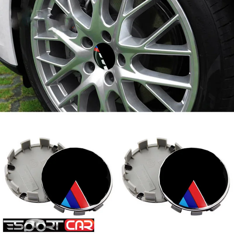 4Pcs Car Tire Wheel Center Caps Car Hubcaps Cover For bmw M Sticker X1 X3 X4 X5 X6 X7 e46 e90 f20 e60 e39 f10 Car Accessories
