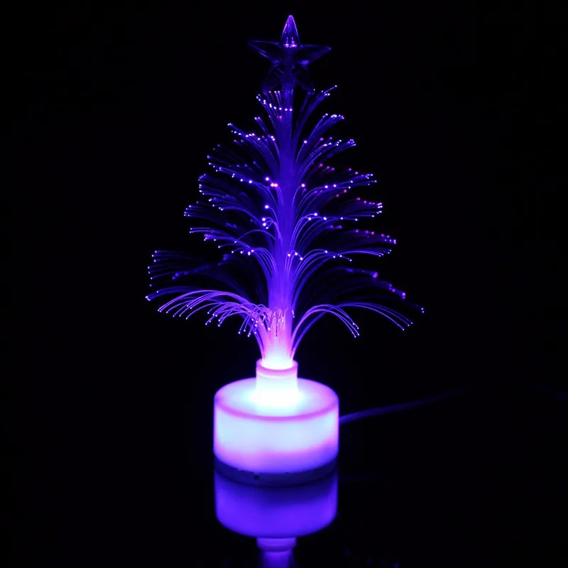 Smuxi мини USB светодиодный ночной Светильник Цвет Изменение Волоконно-оптический светодиодный светильник Рождественская елка лампа домашний декор