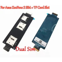 SIM+ TF держатель для карт памяти гибкий кабель в сборе для ASUS ZenFone 2 ZE551ML ZE550ML Z00AD Z00ADB Z008D Z00ADA Быстрая
