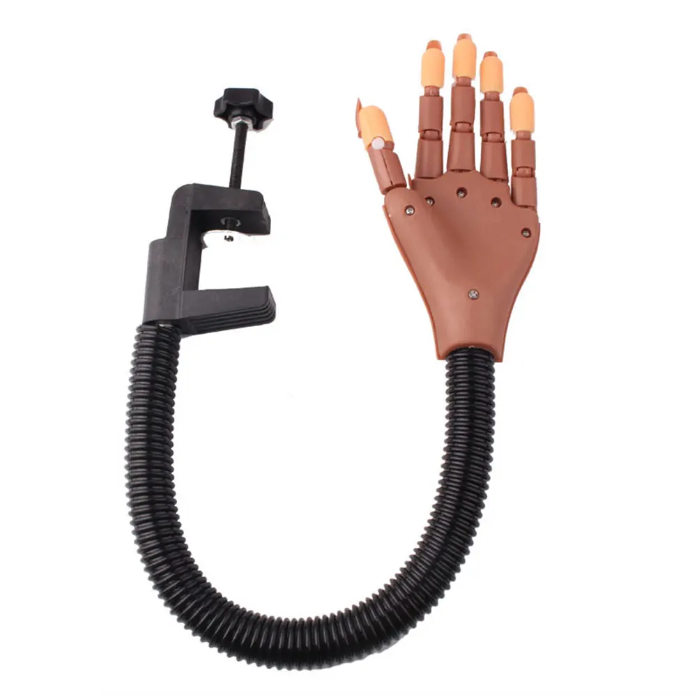 

Practice Hand Adjustable Manicure Training Hand Flexible Movable False Fake Hands for Nail Manicure Professionals Tool