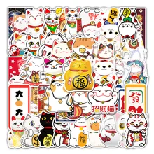 

10/30/50pcs Cute Lucky Cat Waterproof Stickers Graffiti Decals Laptop Luggage Phone Scrapbook Diary Kawaii Sticker for Kids Toy