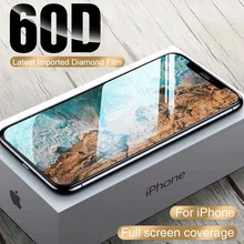 60D Full Cover Protective Glass On For iPhone 12 11 Pro XS Max XR  Screen Protector For iPhone 11 12 Mini XR Tempered Glass film